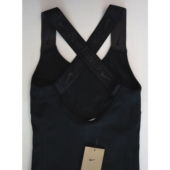 Nike HV6963-010 Women's Sz XS Black Dri-FIT Gym Life Short Bodysuit - Picture 7 of 9